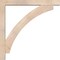 Ekena Millwork Thorton Block Smooth Bracket w/ Offset Brace, Douglas Fir, 5 1/2"W x 42"D x 42"H BKT0604X42X42THR05SDF - alternate 2